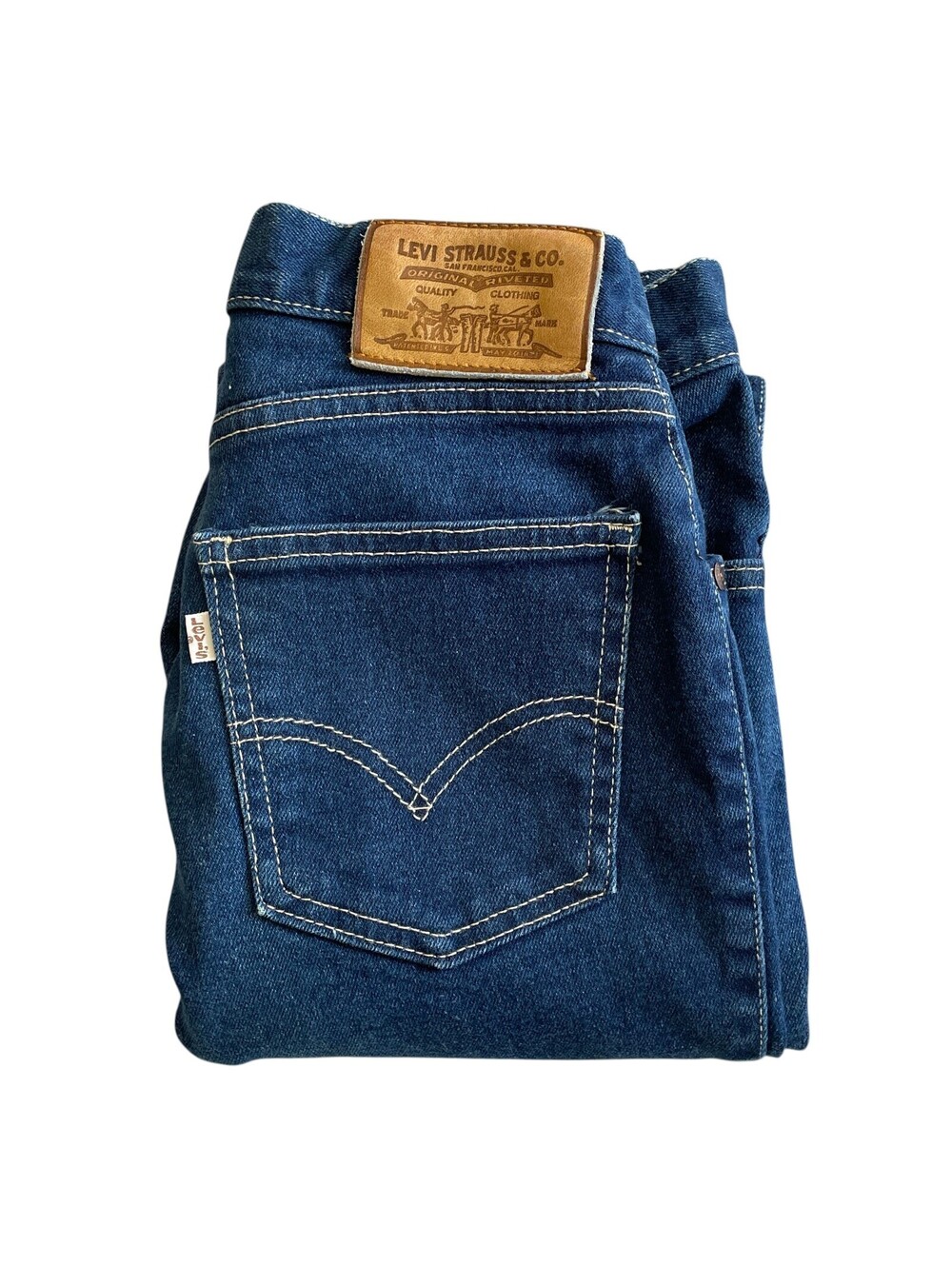 Levi's Women's Straight Leg Jeans Dark Wash White Tab 28x30